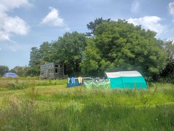 Located below the tiny house
