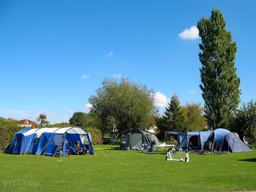 Spacious tent pitches at tudor caravan park