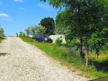 Spacious pitches in green surroundings