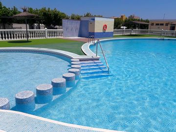 Public pool with accessible facilities