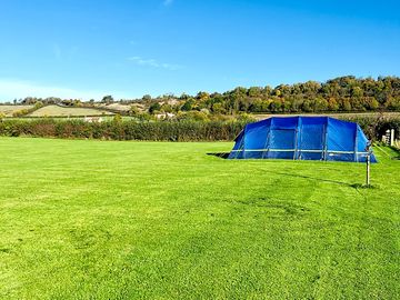 Plenty of space in the adjoining field and next to the campsite.