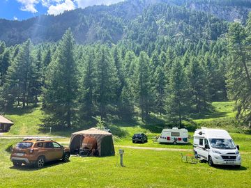 Pitches with mountain views
