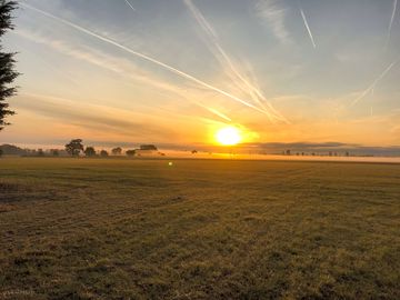 Sunset on site