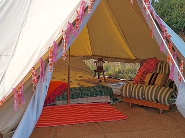 Front of bell tent