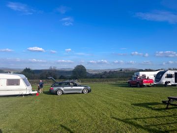 Setting up in the sun ready for a long bank holiday weekend