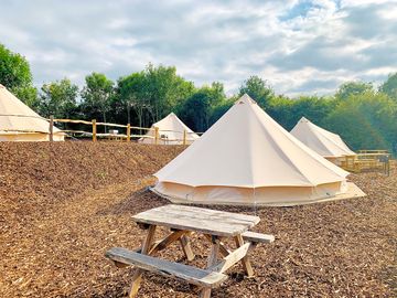 Would love to stay in one of these bell tents with a group of friends