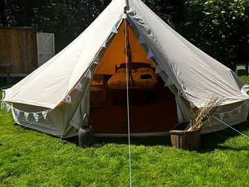 Front porch entrance to bell tent