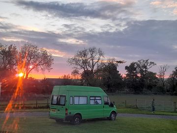 Sunset at the site