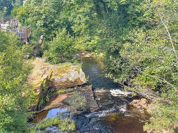 River tawe, approximately 500 metres from the campsite