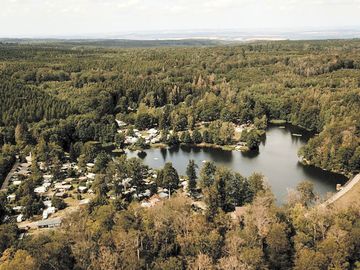 Aerial view of the lake