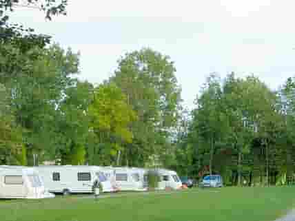 Campervans on the pitch
