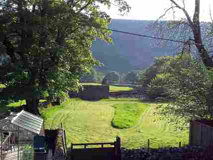 Looking down over the camping field