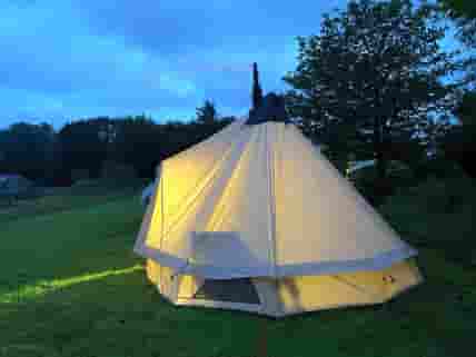 Exterior of the bell tent