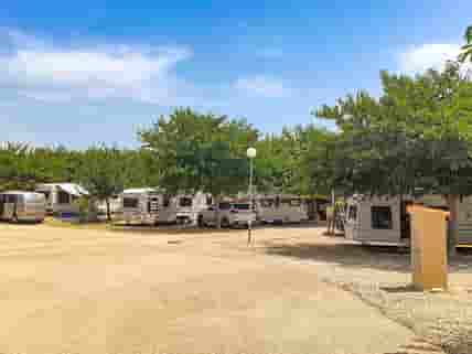 motorhome and camping pitch