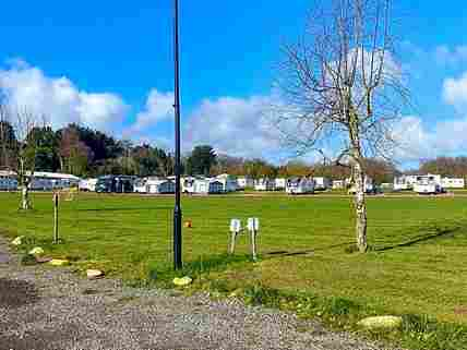 Grass tent pitches