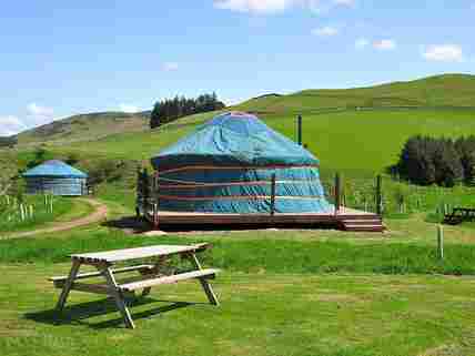 Dine alfresco next to your yurt