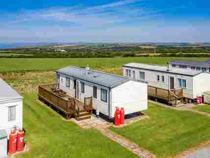 View of the static caravans