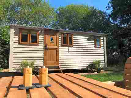 Shepherd's hut and private decking