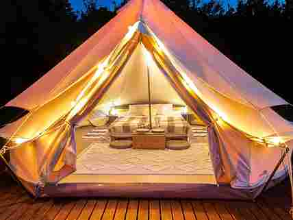 Luxury tent at Quinta da Cerejeira inside
