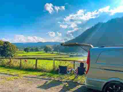 Visitor image of their setup, ready to take in the countryside