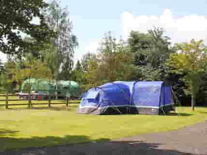 Flat grass tent pitches