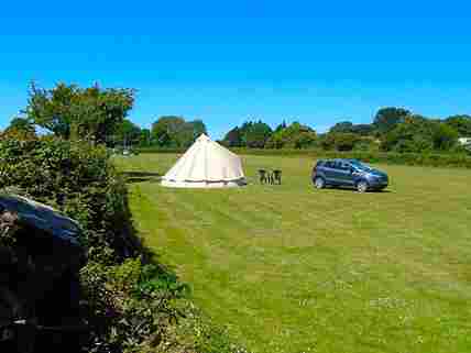 The bell tents on site