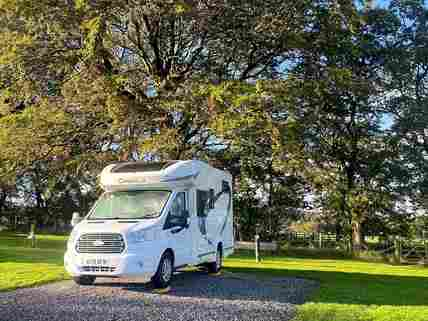 Motorhome on hardstanding pitch