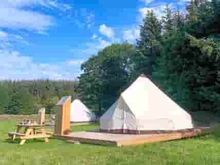 Visitor image of the exterior of the bell tents