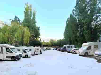 Designated parking area for caravans and campervans