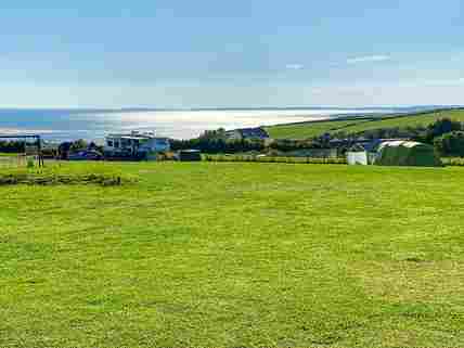 Pitch with sea views