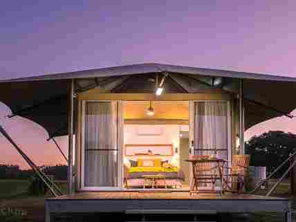 Glamping tent exterior