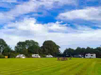 Electric and non-electric grass tent pitches