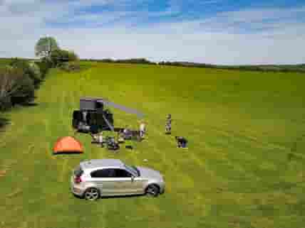 Spacious pitches with rural views