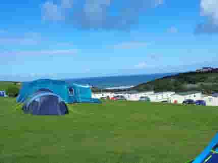 Sea views from the camping fields