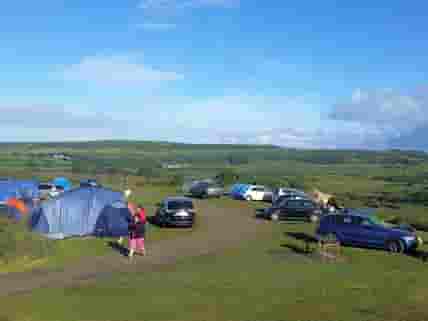 Grass tent area