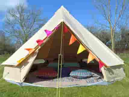 Bell tent in its own private meadow