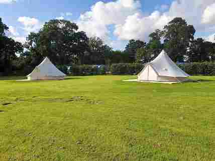 Bell tents field