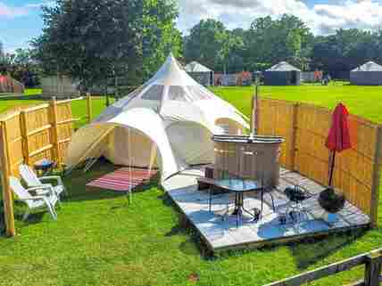 Outside the Bell Tent