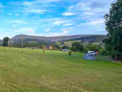 Visitors view of the pitches and local scenery