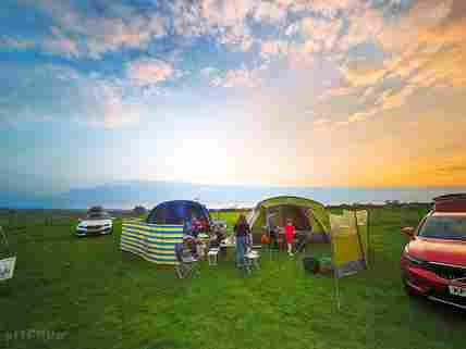 The freedom to chose your pitch, making camping with friends more enjoyable