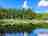 Church Stretton Camp and Fish (Oaklands): View across the carp lake to the lake pitches 