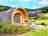 Buckholt House Farm Glamping: Pods with picnic benches and greenery