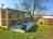 Westerby Farm Caravan and Campsite: Our own private area outside our cabin. 