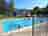 Camping Le Saillet: Swimming pool with a view over the mountains