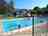 Camping Le Saillet: Swimming pool with a view over the mountains