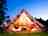 Glamping Holiday: Bell tent by night