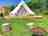 Beachside Glamping: Bell tent set up with private facilities