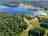 Blankaholms Naturcamping: Aerial view of the site and Baltic Sea bay