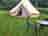 Mill House: Bell tent with outdoor seating