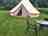 Mill House: Bell tent with outdoor seating